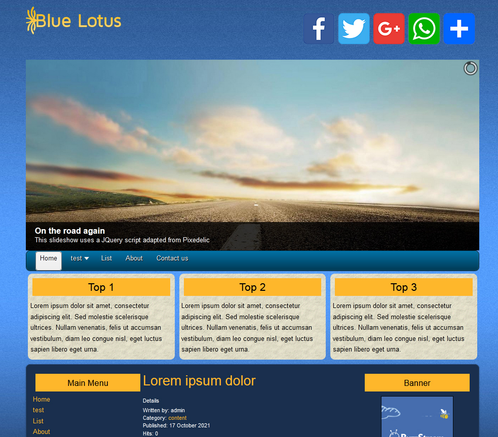 Template Joomla 4 Blue Lotus